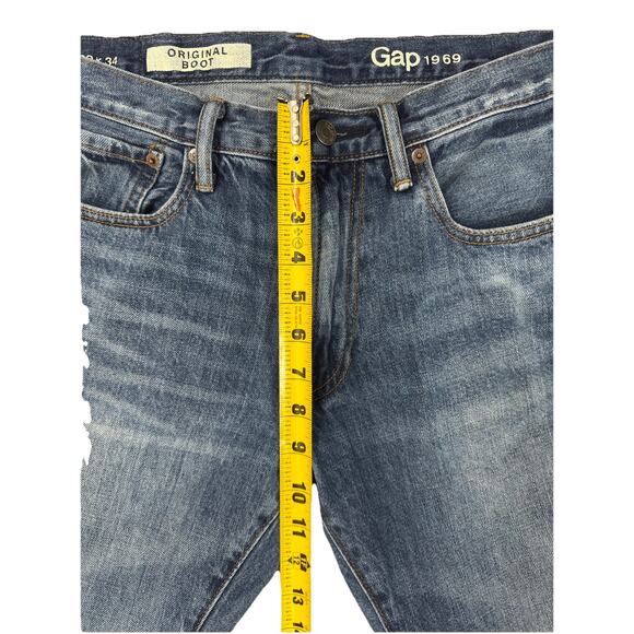 Gap 1969 Original Bootcut 32 x 34 90s Grunge y2k Distressed Denim Jeans - Picture 4 of 9